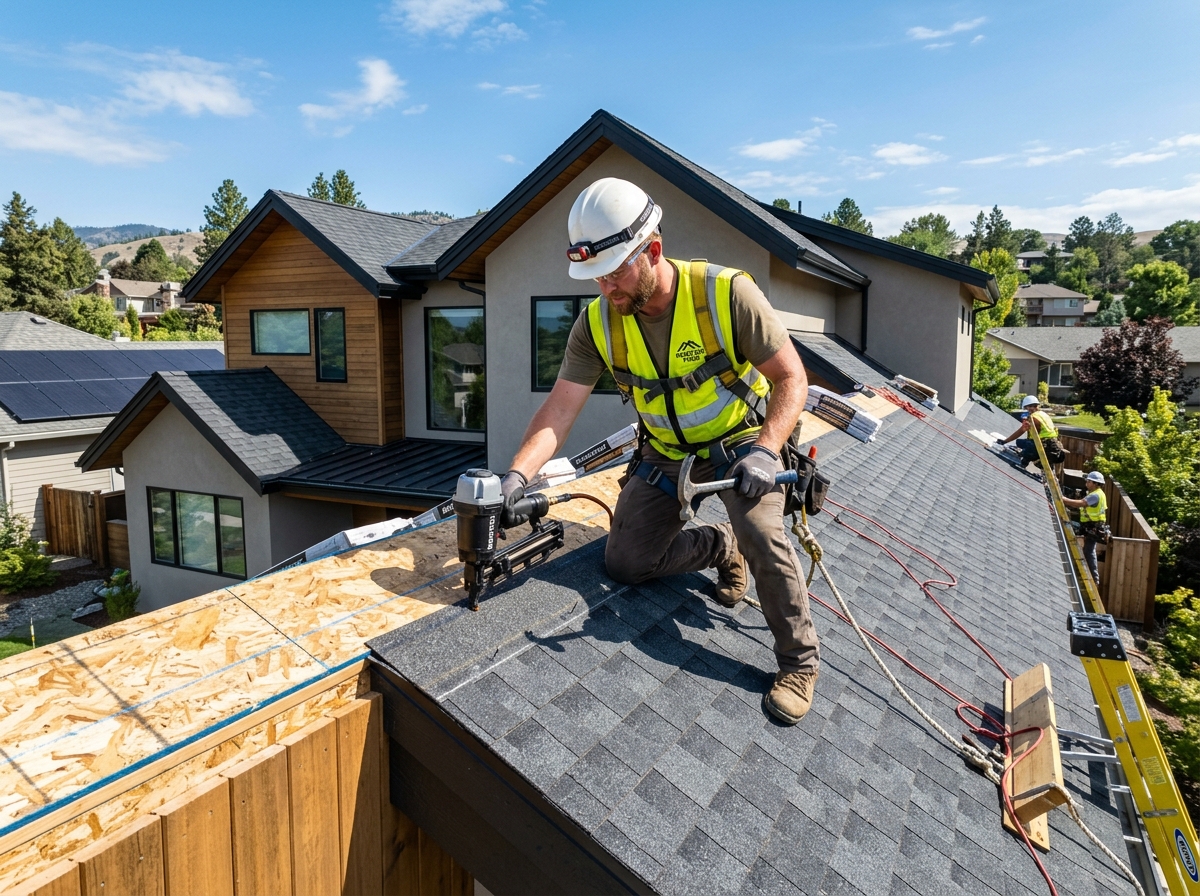 High-wind architectural asphalt shingle roofing