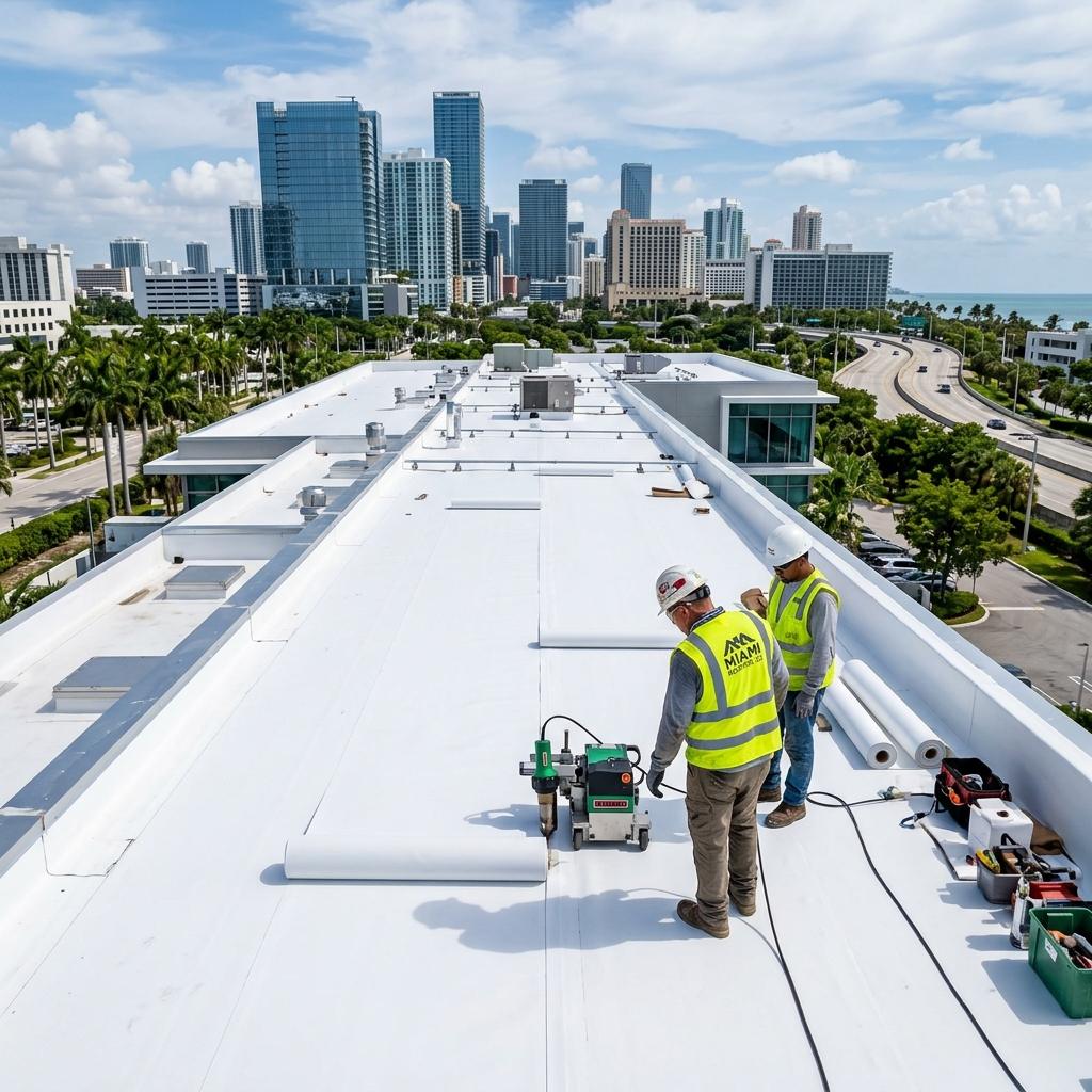 flat roof installation