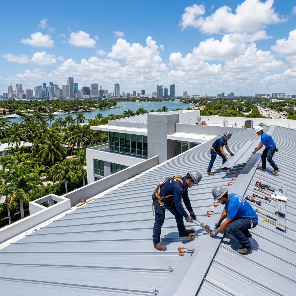 metal roof installation