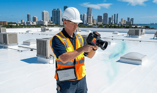 professional commercial roofing inspector